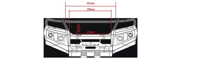 Raxar Looped Bull Bar for Mitsubishi Pajero Sport QF